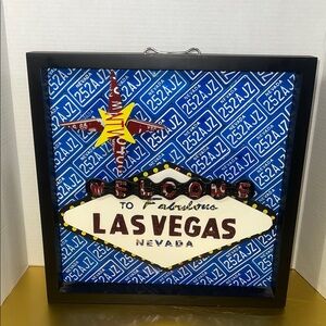 Las Vegas Welcome Sign Mixed Media Art